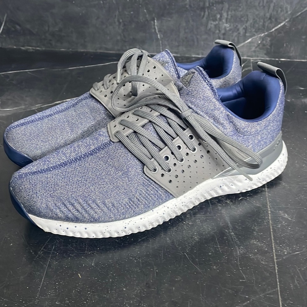 Men's SZ 9 Adidas Bounce AdidaCross golf shoes blue grey and white